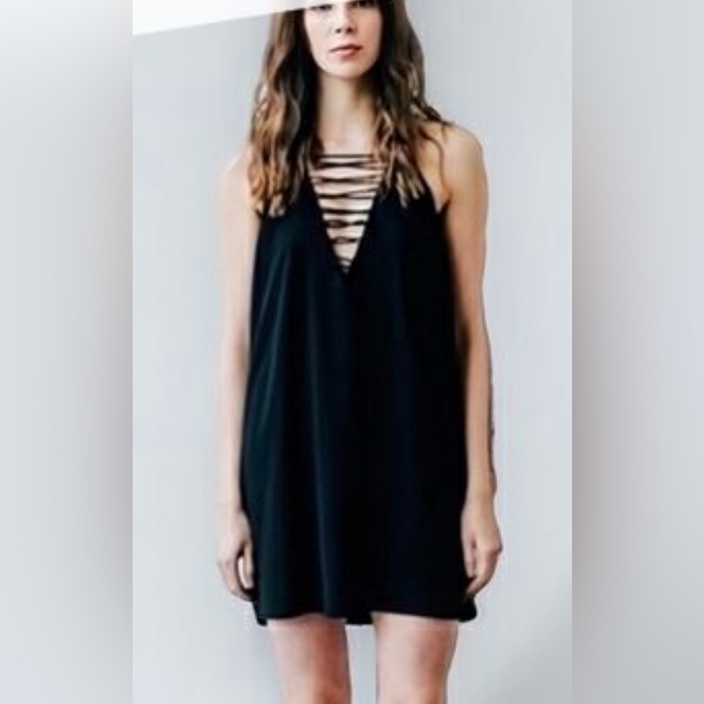 NWT Brunette the Label Black Helena Dress